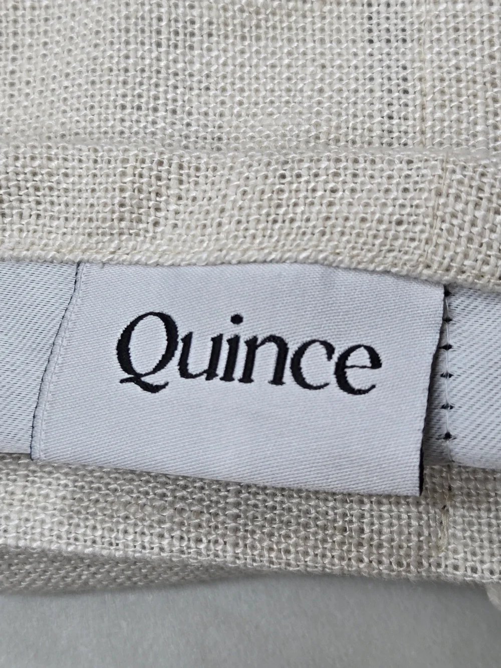 QUINCE Set 2 48x96 Heavyweight European Linen Room Darkening Curtains Sand 9952